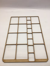 Miniature storage tray insert with flames of war large base sized cut outs