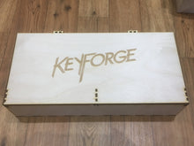 Playmat, card decks and tokens storage box with customisable engraving