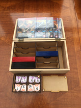 Medium wooden box card deck and token storage with customisable engraving.