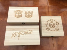 Medium wooden box card deck and token storage with customisable engraving.