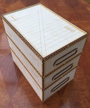 Card games, Card crate stacking trays - various sizes with customisable name plates.