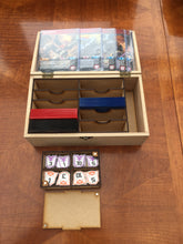 Medium wooden box card deck and token storage with customisable engraving.