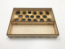 Tournament tray with magnetic sheet