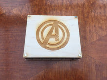 Black matt acrylic Superhero comic style tokens compatible with marvel Champions lcg, full colour.