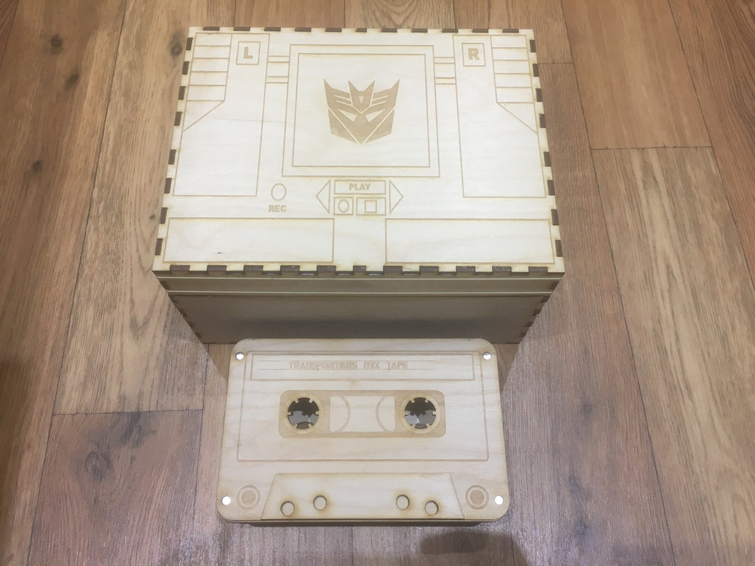 Transformers tcg compatible collection box with customisable engraving