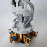 Mechanical dice tower with mechanical dice jail. Beautiful dice tower. Unique gift.