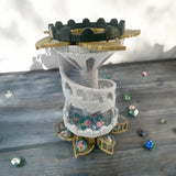 Mechanical dice tower with mechanical dice jail. Beautiful dice tower. Unique gift.