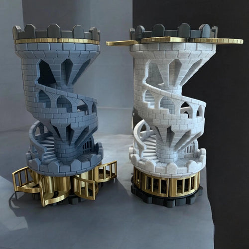 Mechanical dice tower with mechanical dice jail. Beautiful dice tower. Unique gift.