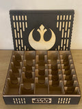 Unique Star Wars unlimited tcg compatible black Mega card storage box - Kallax unit compatible.