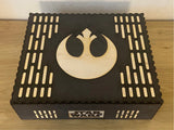 Unique Star Wars unlimited tcg compatible black Mega card storage box - Kallax unit compatible.