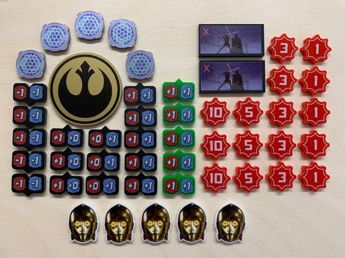 Beautiful star Wars Unlimited tcg Compatible token set. 50 piece. Acrylic.