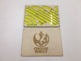 X-wing 2.0 template tray with magnetic lid and customisable engraving - compact version