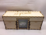 Clear view flip front deck and tokens box with customisable engraving.