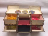 Clear view flip front deck and tokens box with customisable engraving.