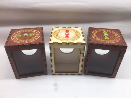 Clear view 2 deck box with life counter - choice of wood finishes