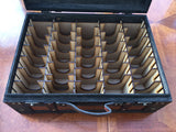 Vintage style card storage box with customisable engraving - large