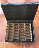 Vintage style card storage box with customisable engraving - medium