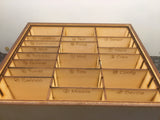 Card collection storage box  with slide top lid