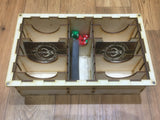 X-wing compatible template tray and tournament tray inc token section - fully magnetised - feldherr size