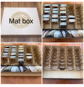 Mega card storage box with customisable engraving - Kallax unit compatible