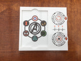 Superhero/villian sci fi dial dashboards compatible with Marvel champions lcg. Full colour printed 3mm acrylic