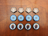 Keyforge compatible matt black acrylic tokens