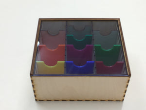 Card collection storage box  with slide top lid