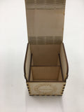 Wooden double card deck box with customised engraving