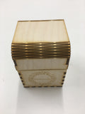 Wooden double card deck box with customised engraving