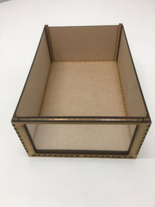 Miniature storage tray with clear acrylic window - 145mm
