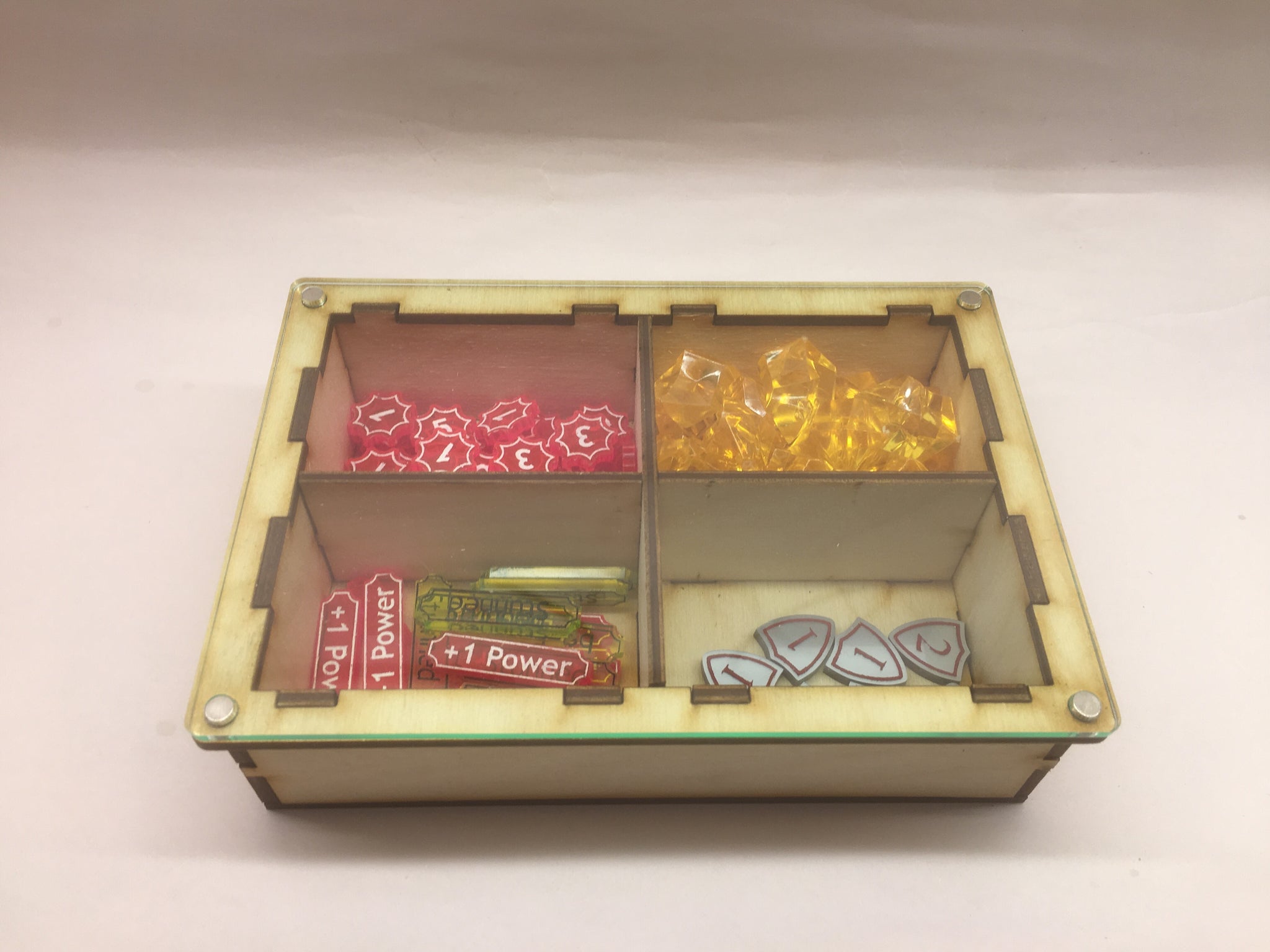 Glass look acrylic top - deck and token boxes – Customised Gaming
