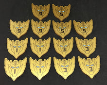 Rodimus star style large damage tokens. Colour printed, scratch resistant. Double sided.
