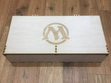 Playmat, card decks and tokens storage box compatible with games like Marvel Champions, keyforge, magic the gathering, pokemon etc