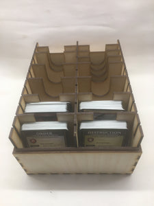 Small card collection storage box with customisable engraving