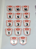 Transformers card game compatible large premium token set. Full colour, embossed, double sided - no painting required.
