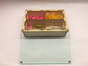 Glass look acrylic top - deck and token boxes