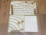 X-wing compatible template tray and tournament tray inc token section - fully magnetised - feldherr size