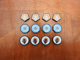 Keyforge compatible matt black acrylic tokens