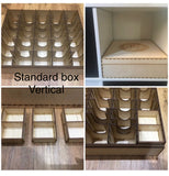 Mega card storage box with customisable engraving - Kallax unit compatible