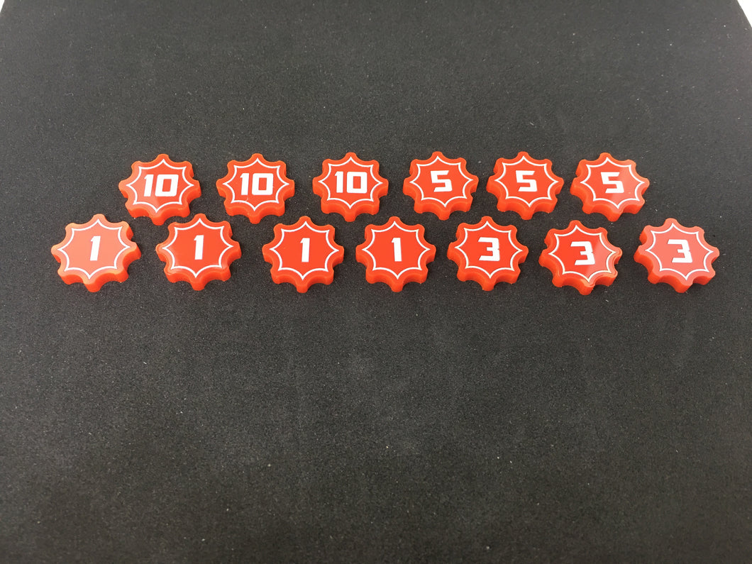 Star wars destiny compatible double sided wound tokens