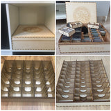 Mega card storage box with customisable engraving - Kallax unit compatible