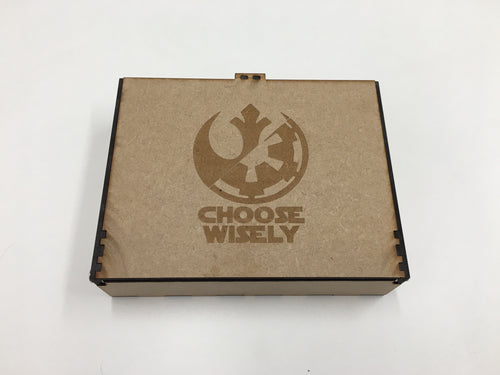 Star Wars Lcg Double deck and accessories storage box/tournament box  with customised engraving