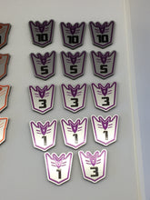 Transformers card game compatible large premium token set. Full colour, embossed, double sided - no painting required.