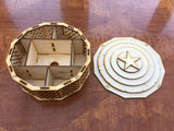 Ornate deck box compatible with various games including Marvel Champions lcg. Various designs available.