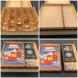 Mega card storage box with customisable engraving - Kallax unit compatible. Ideal for games like Marvel champions, pokemon,arkham horror etc Kallax unit compatible