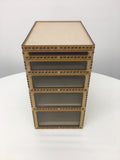 Miniature storage tray with clear acrylic window - 105mm