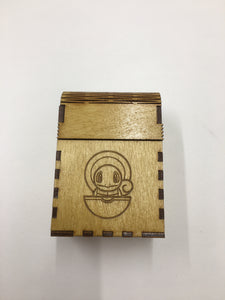 Wooden single deck box with customised engraving