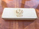 X-wing 2.0 compatible magnetic stacking boxes/trays. Customisable engraved lids.